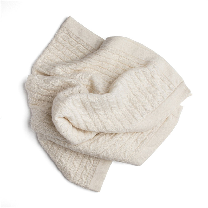 Super Soft 100% Cashmere Knitted Blanket